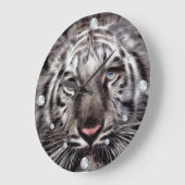 Witte Tijger Fractal wandklok (Hoek)
