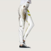 Witte Tijger Gele Vlinder Leggings (Rechts)