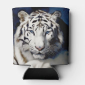 Witte Tijger Gezicht Blikjeskoeler (Achterkant)
