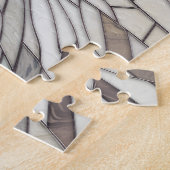 Witte tijger - Glas in lood Mozaïek Digitale Kunst Legpuzzel (Zijkant)