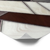 Witte tijger - Glas in lood Mozaïek Digitale Kunst Poster (Hoek)