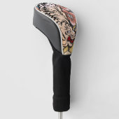 Witte tijger golfheadcover (Schuin)