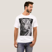 Witte Tijger Houtskool T-shirt (Voorkant volledig)