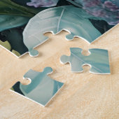 Witte tijger in een blauw groen Oerwoud Legpuzzel (Zijkant)