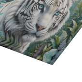 Witte tijger in een blauw groen Oerwoud Snijplank (Hoek)