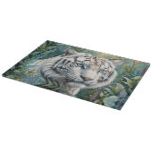 Witte tijger in een blauw groen Oerwoud Snijplank (Hoek)