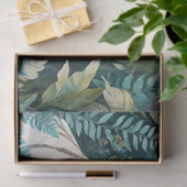 Witte tijger in een blauw groen Oerwoud Tissuepapier (Geschenk)