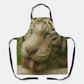 Witte tijger in een persoonlijk verzorgingsritueel schort (Voorkant)