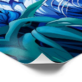 Witte tijger in paarse bloemen perfect poster (Hoek)