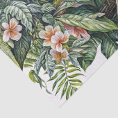 Witte Tijger in Weelderige Jungle Tissuepapier (Detail)