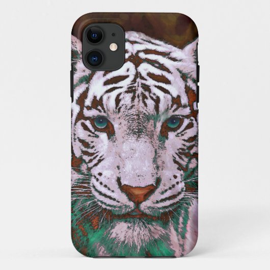 witte tijger iphone 5 hoesje (Achterkant)