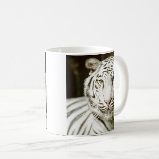 Witte tijger koffiemok (Voorkant rechts)