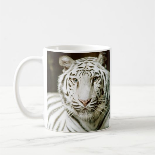 Witte tijger koffiemok (Links)