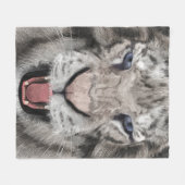 Witte Tijger Kop Wilde Dieren Esthetiek Fleece Deken (Voorkant (Horizontaal))