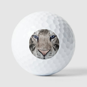Witte Tijger Kop Wilde Dieren Esthetiek Golfballen
