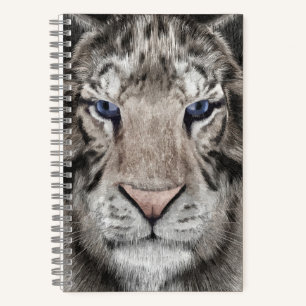 Witte Tijger Kop Wilde Dieren Esthetiek Notitieboek