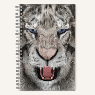 Witte Tijger Kop Wilde Dieren Esthetiek Notitieboek