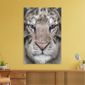 Witte Tijger Kop Wilde Schoonheid Esthetiek Canvas Afdruk (Insitu (Woonkamer))
