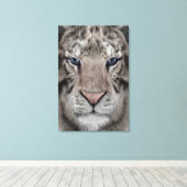 Witte Tijger Kop Wilde Schoonheid Esthetiek Canvas Afdruk (Insitu (Houten vloer))