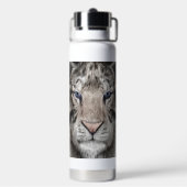 Witte Tijger Kop Wilde Schoonheid Esthetiek Waterfles (Achterkant)