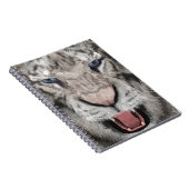 Witte Tijger Kop Wilde Schoonheid Notitieboek (Rechterzijde)