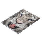 Witte Tijger Kop Wilde Schoonheid Notitieboek (Linkerzijde)