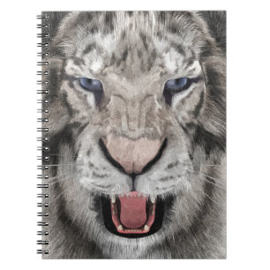 Witte Tijger Kop Wilde Schoonheid Notitieboek