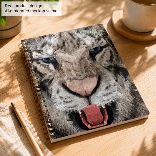 Witte Tijger Kop Wilde Schoonheid Planner