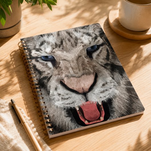 Witte Tijger Kop Wilde Schoonheid Planner