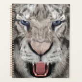 Witte Tijger Kop Wilde Schoonheid Planner (Voorkant)