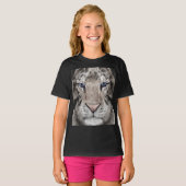 Witte Tijger Kop Wilde Schoonheid T-shirt (Voorkant volledig)