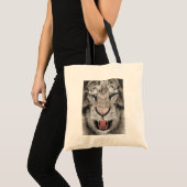Witte Tijger Kop Wilde Schoonheid Tote Bag (Voorkant (product))