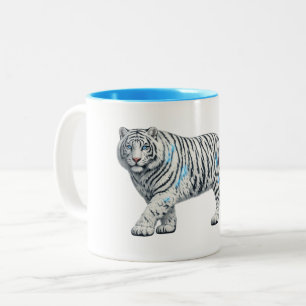 Witte Tijger Kunstzinnige Mok - Dubbelzijdige Prin