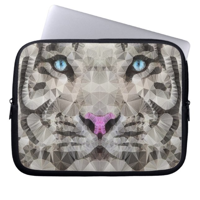 witte tijger laptop sleeve (Voorkant)