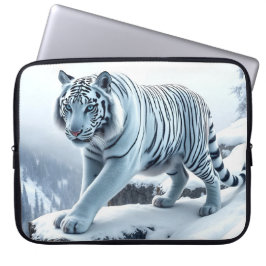 Witte Tijger Laptop Sleeve Hoesje