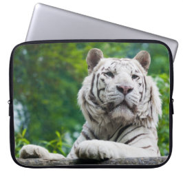 Witte tijger laptophoes laptop sleeve