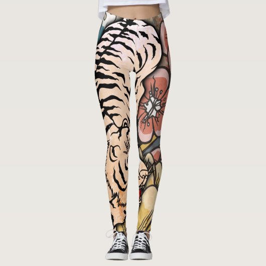 Witte tijger leggings (Voorkant)