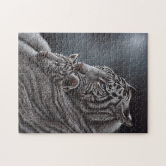 Witte tijger legpuzzel (Horizontaal)