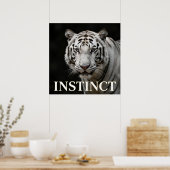 Witte Tijger Luxe Mode Poster (Keuken)