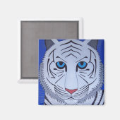 Witte Tijger Magneet! Magneet (Voorkant / Achterkant)