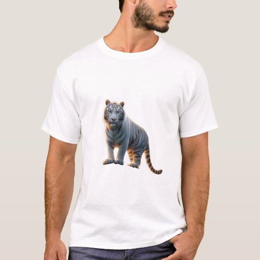 Witte tijger majesteit. t-shirt (Voorkant)