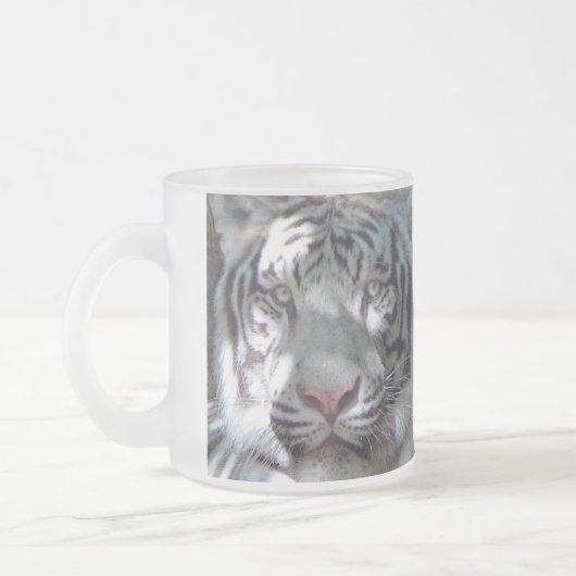 Witte Tijger Matglas Koffiemok (Links)