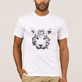Witte tijger met blauwe ogen Grafische rok T-shirt (Voorkant)