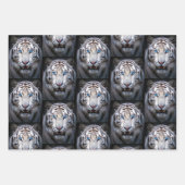 Witte Tijger met Blauwe Ogen Inpakpapier Vel (Voorkant 2)