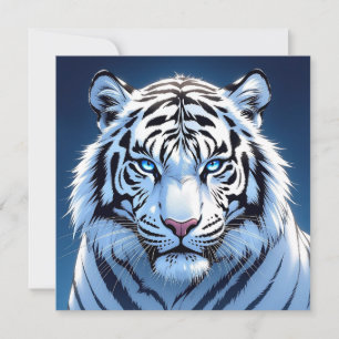 Witte Tijger met Blauwe Ogen Kaart