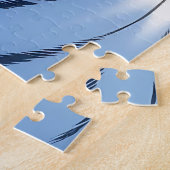 Witte Tijger met Blauwe Ogen Legpuzzel (Zijkant)