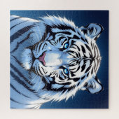 Witte Tijger met Blauwe Ogen Legpuzzel (Horizontaal)