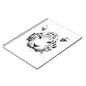 Witte tijger met blauwe ogen notitieboek (Linkerzijde)