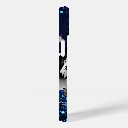 Witte tijger met blauwe sprankels Case-Mate iPhone case (Achterkant / Rechts)