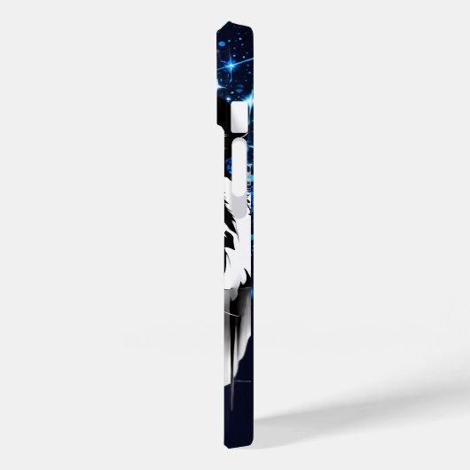 Witte tijger met blauwe sprankels Case-Mate iPhone case (Achterkant / Links)